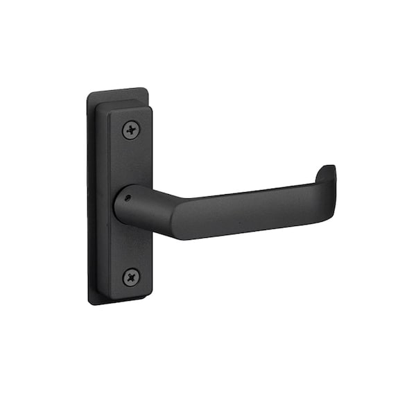 Flat Euro Lever Trim with Return, For 1-3/4 In. to 2 In. Thick Door, RH or RHR, Satin Black Paint